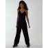 Button Front Strappy Jumpsuit