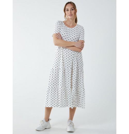 Tiered Smock Midi Dress