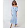 Bardot Button Through Midi Dress