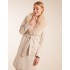 Faux Fur Collared Belted Coat