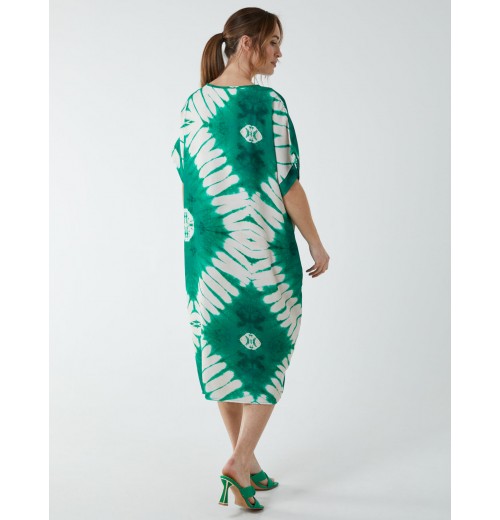 Tie Dye Twist Knot Tunic Dress