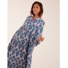 Damask Button Down Maxi Dress