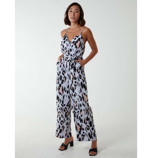 Leopard Belted Jumpsuit