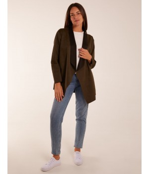 Suede Look Waterfall Jacket