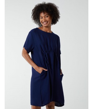 Cocoon Dress With Side Pockets