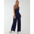 Halter Neck Plunge Jumpsuit