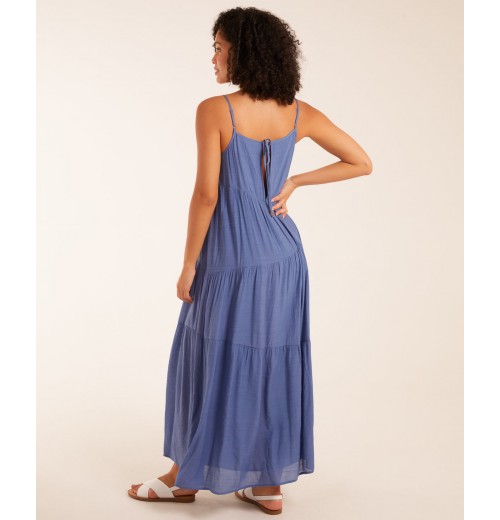 Drawstring Tier Maxi Dress