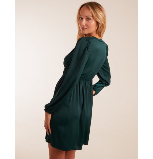 Long Sleeve V-Neck Mini Dress